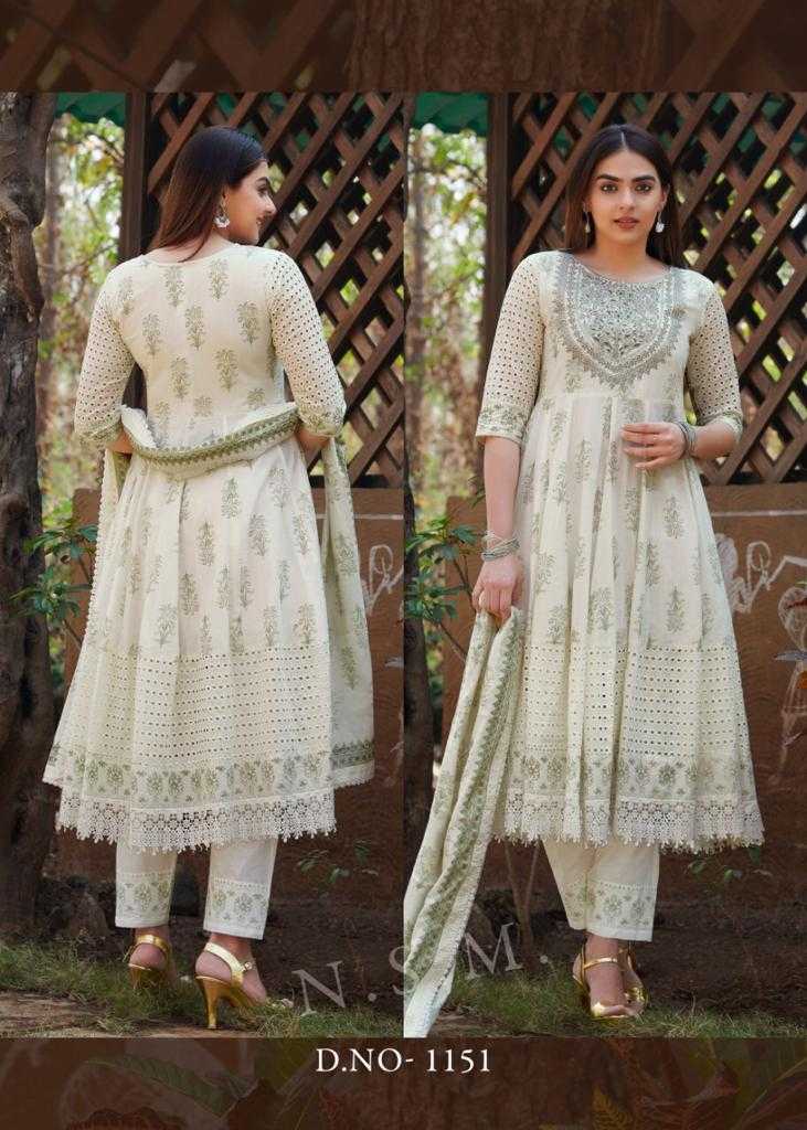 Pure Cotton Embroidery Anarkali Gown
